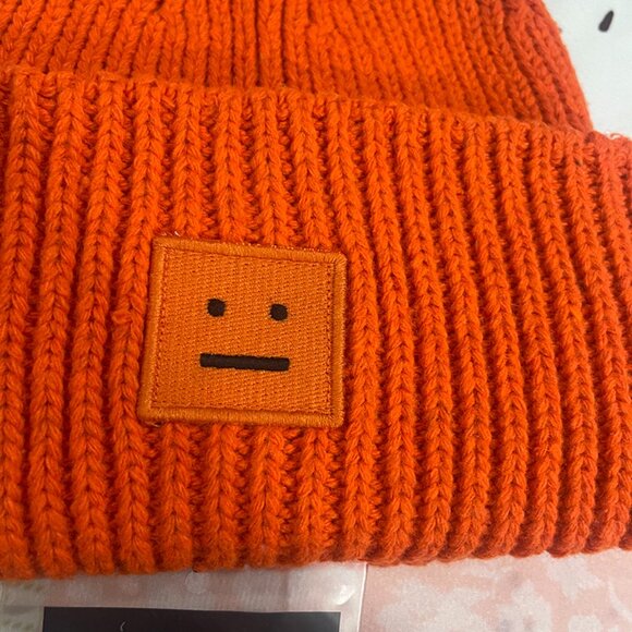 Acne Studios Orange Knit Beanie - Picture 3 of 8